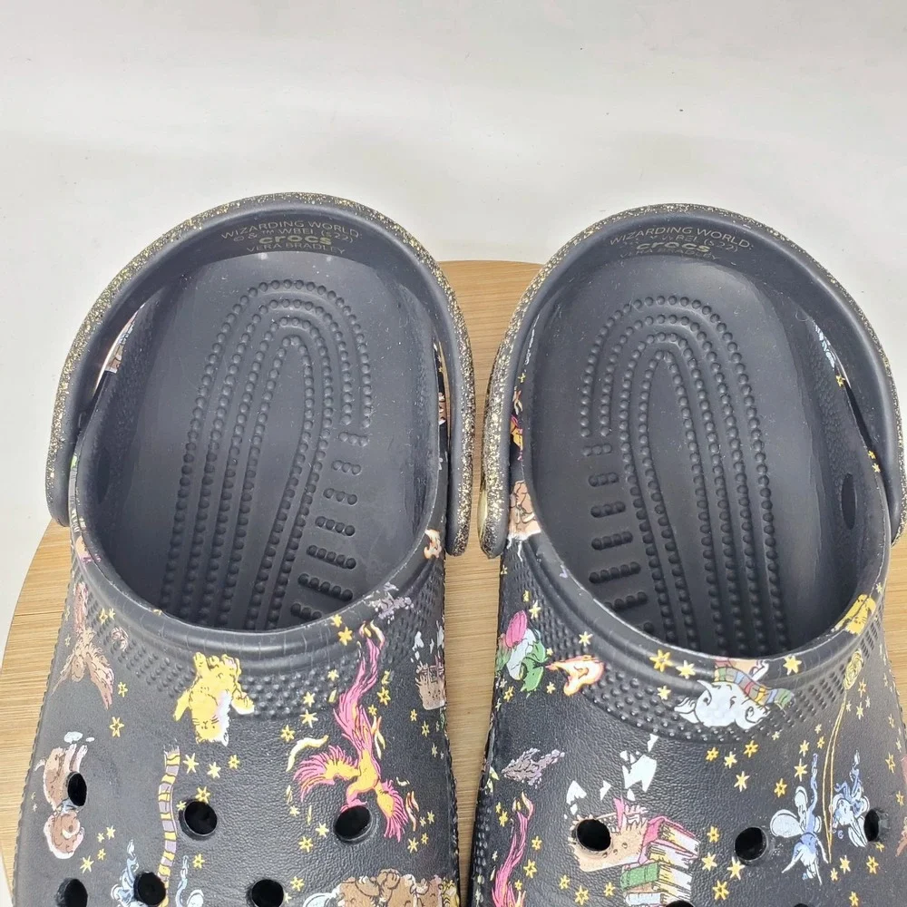 CROCS Harry Potter Vera Bradley Clog Kids 3 Black Gold Boys Girls Sandal Shoes